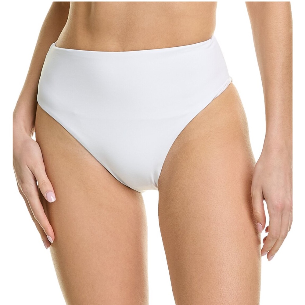 NWT WeWoreWhat Emily High Waisted Bikini Bottom - White